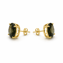 Cargar imagen en el visor de la galería, Aros Piedra Circón Gold Black
