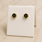Aros Piedra Circón Gold Black