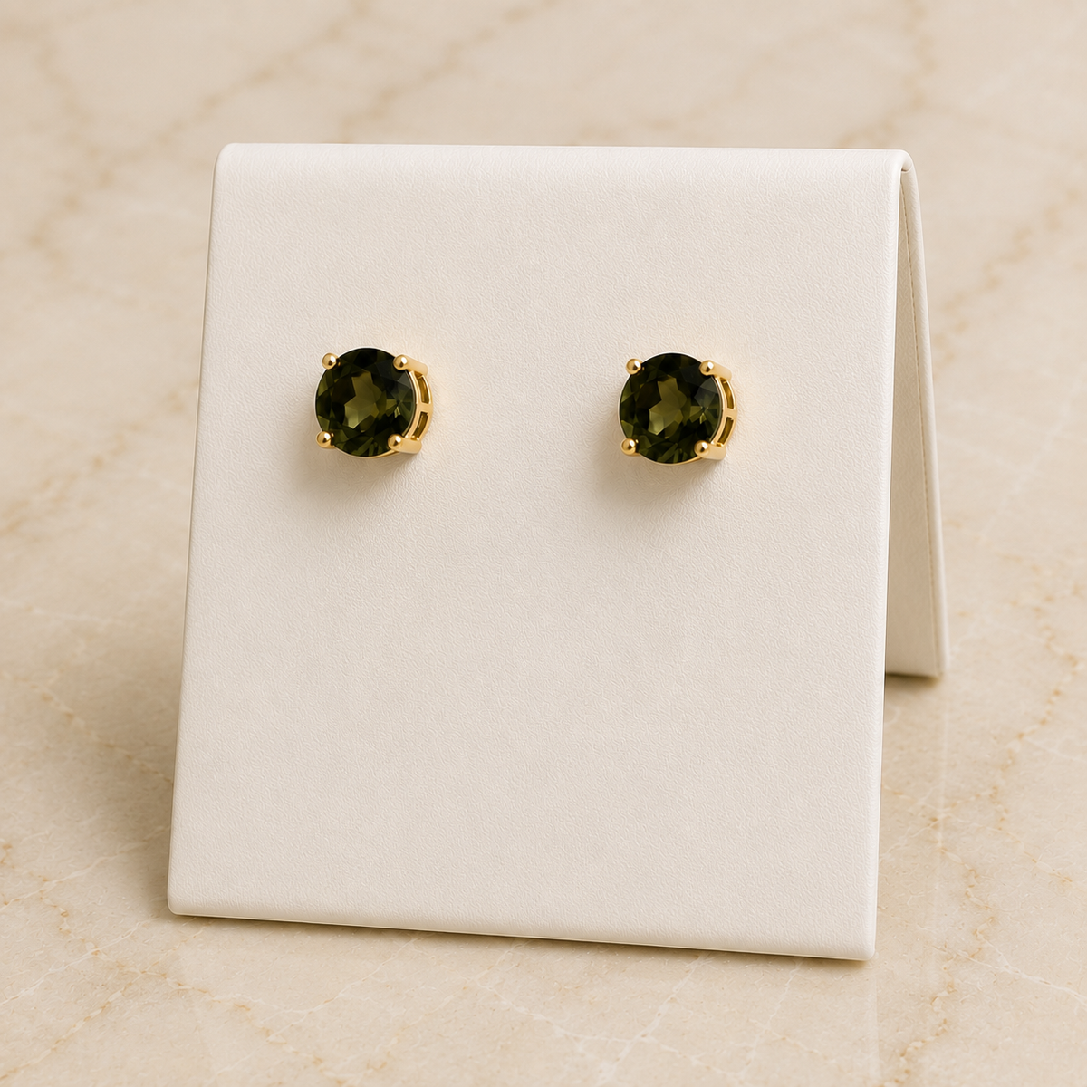 Aros Piedra Circón Gold Black