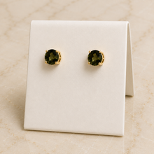 Cargar imagen en el visor de la galería, Aros Piedra Circón Gold Black
