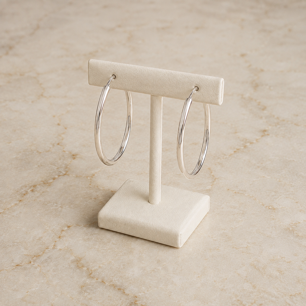 Argollas Plata Tubo Delgadas M