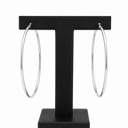 Argollas Plata Tubo L Delgadas