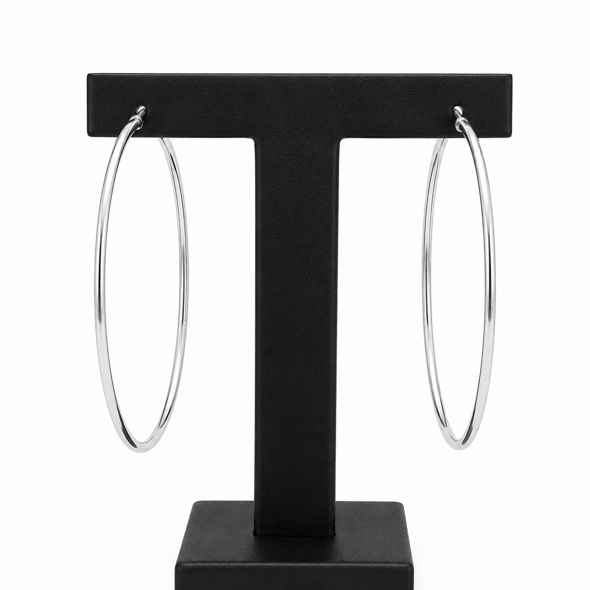 Argollas Plata Tubo L Delgadas