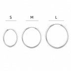 Argollas Plata Tubo Delgadas M