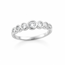 Cargar imagen en el visor de la galería, Anillo Cintillo Plata Circón Blanco
