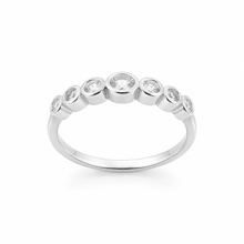 Cargar imagen en el visor de la galería, Anillo Cintillo Plata Circón Blanco
