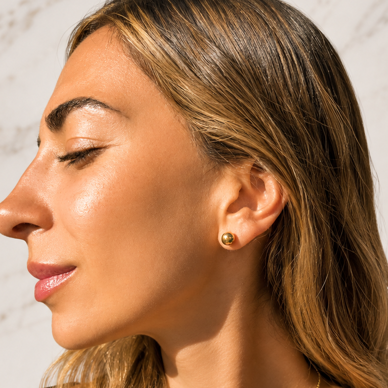 Aros Bolitas Oro