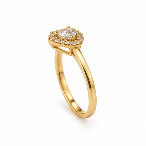 Anillo Heart Halo