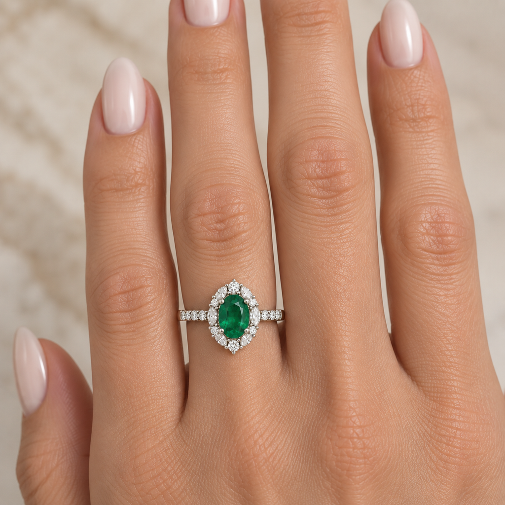 Anillo Esmeralda Silver