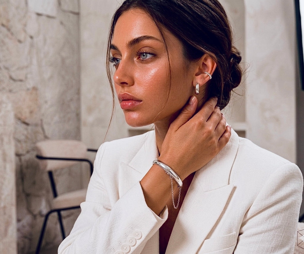 Aros Earcuff Silver Circulos