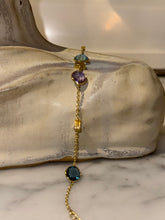 Cargar imagen en el visor de la galería, Pulsera Plata Oro Multipiedras
