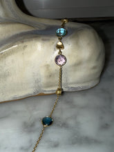 Cargar imagen en el visor de la galería, Pulsera Plata Oro Multipiedras
