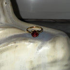 Anillo Silver Gold Plated Rubi Ajustable