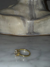 Cargar imagen en el visor de la galería, Anillo Silver Gold Plated Circón Ajustable
