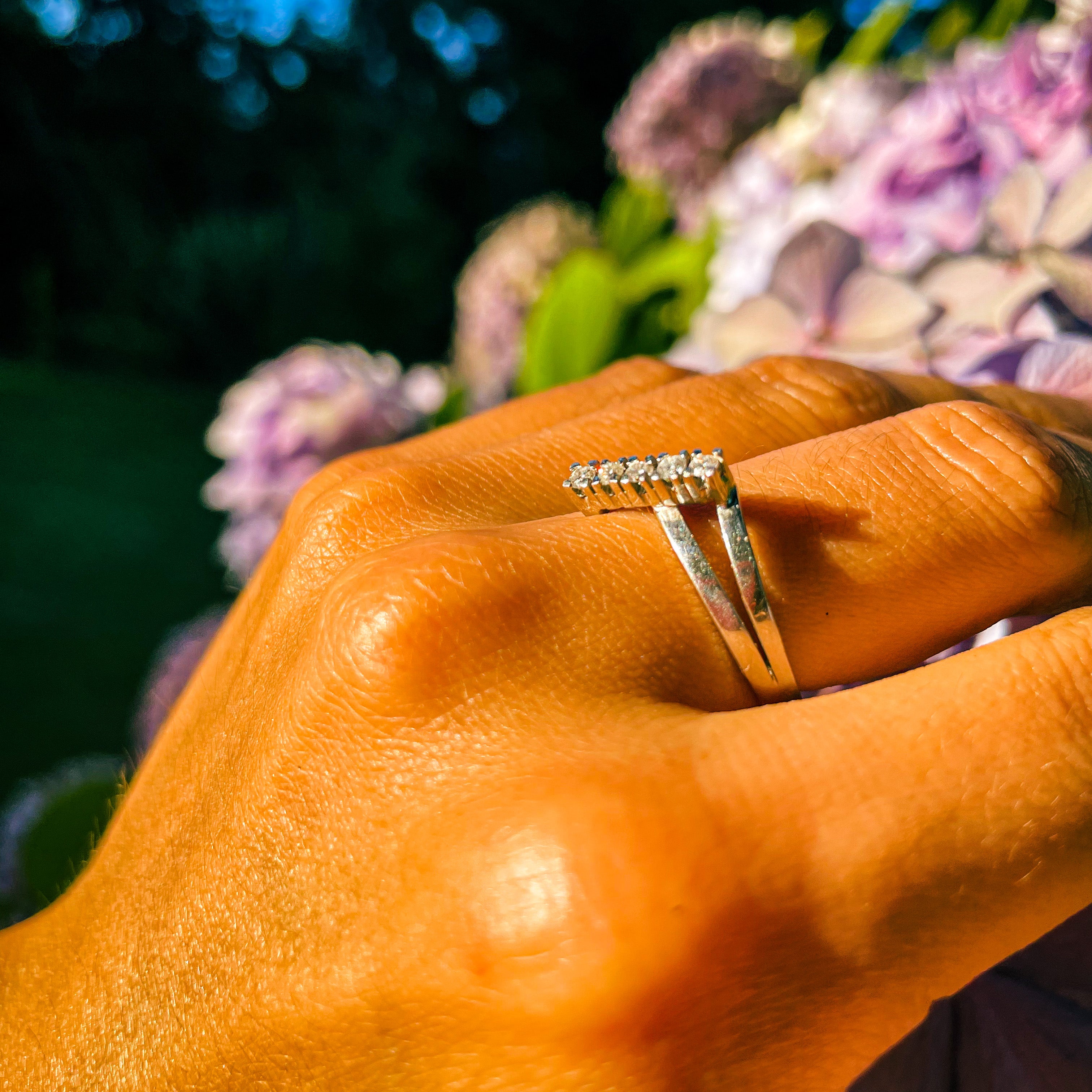 Anillo Cubos Diamantes